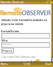 RemoteObserver - mobilni telefon